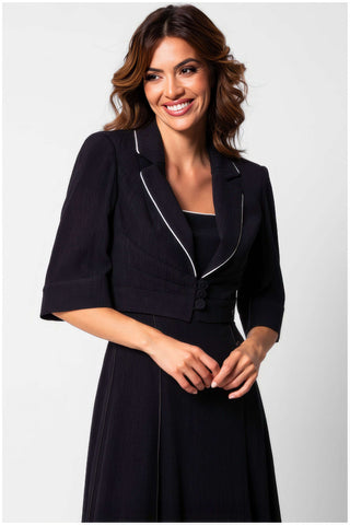 Black Cropped Blazer, Rina - Glamourous Grace