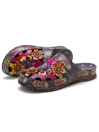 Flowers Handmade Colorful Slippers - Glamourous Grace
