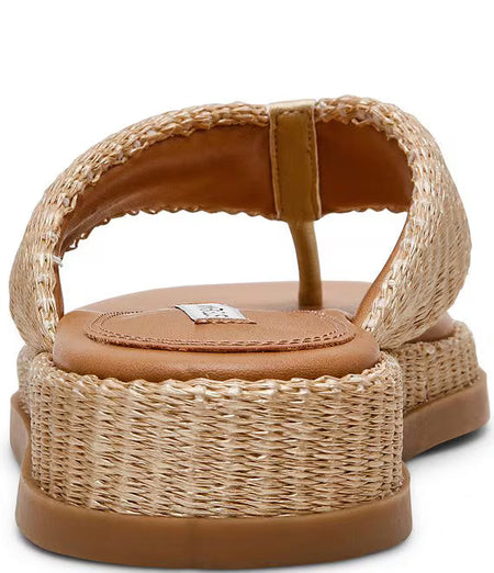 Bella Natural Raffia Thong Sandals Flip Flops