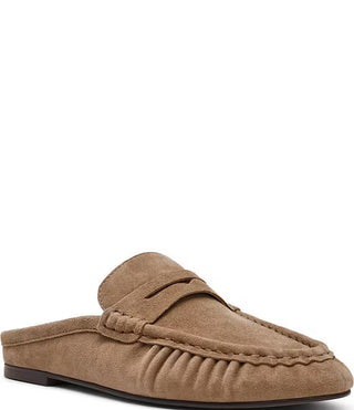 Rafe Suede Slip On Mules Taupe Suede