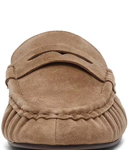 Rafe Suede Slip On Mules Taupe Suede