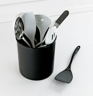 X-Large Plastic Utensil Holder, Black