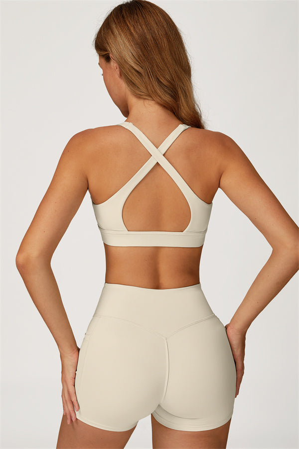 The Glacier Sports Bra Shorts 2-Piece Set - Glamourous Grace