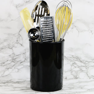 Large Plastic Utensil Holder, Black