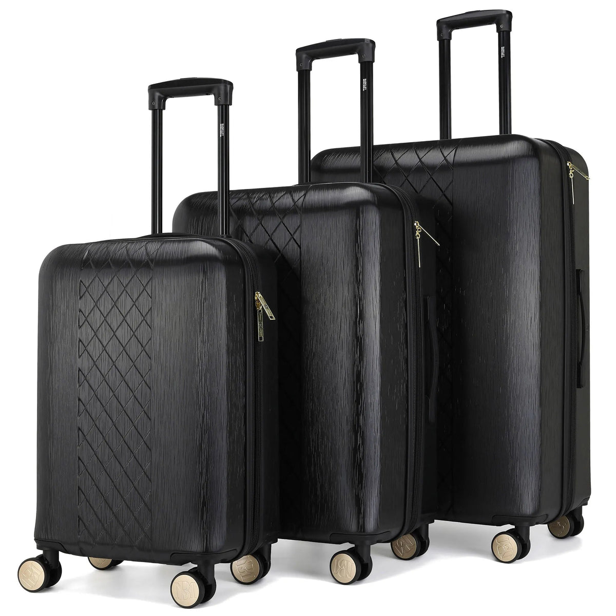 Diamond 3 Piece Expandable Chic Luggage Set - Glamourous Grace