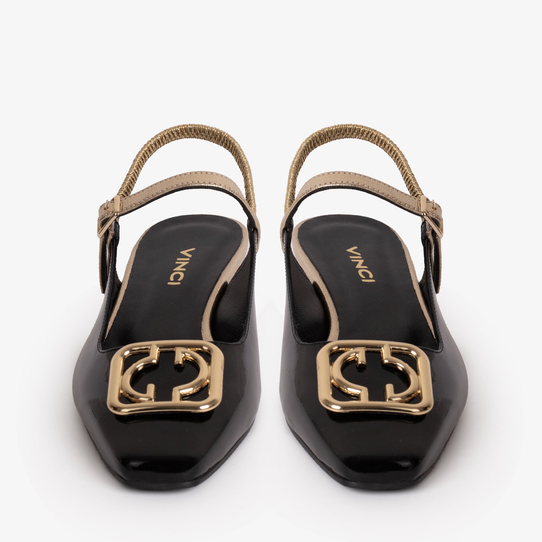 The Rosalinda Black Leather Women Flat Slingback Sandal - Glamourous Grace LLC