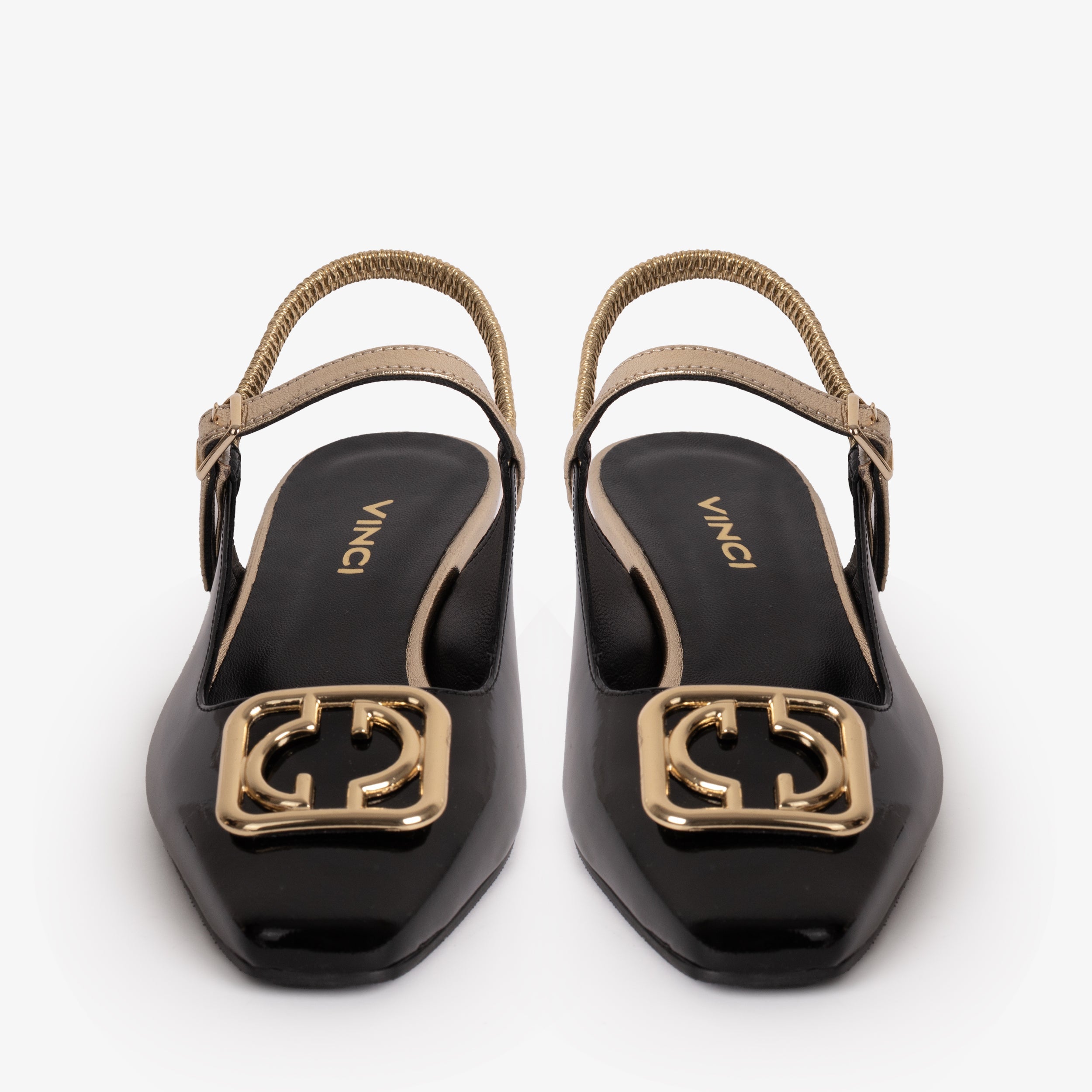 The Rosalinda Black Leather Women Flat Slingback Sandal - Glamourous Grace