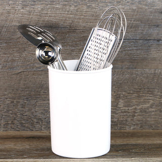 Large Plastic Utensil Holder, White