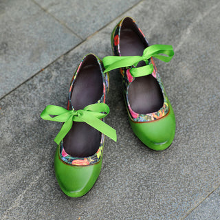 Women's Pumps Mary Jane Handmade Shoes Vintage Shoes Party Outdoor Daily Elegant Bohemia Heels