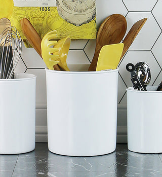 X-Large Plastic Utensil Holder, White