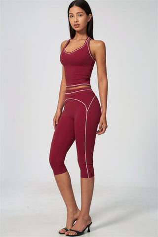 The Amara Tank Top Capri Leggings 2-Piece Set