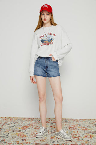 High Rise Denim Shorts HJ167 [FINAL SALE] - Glamourous Grace