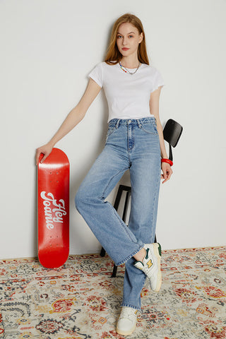 Coney Island Whitefish High Rise Wide Jeans HJ007 - Glamourous Grace