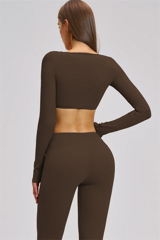 The Zestful Long Sleeve Crop Top