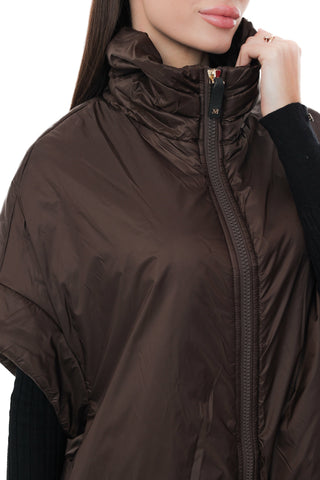 Emery Relaxed Fit Vest in Chocolate