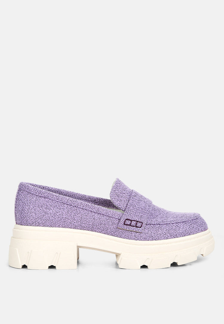 Amabel Chunky Lug Sole Loafers - Glamourous Grace