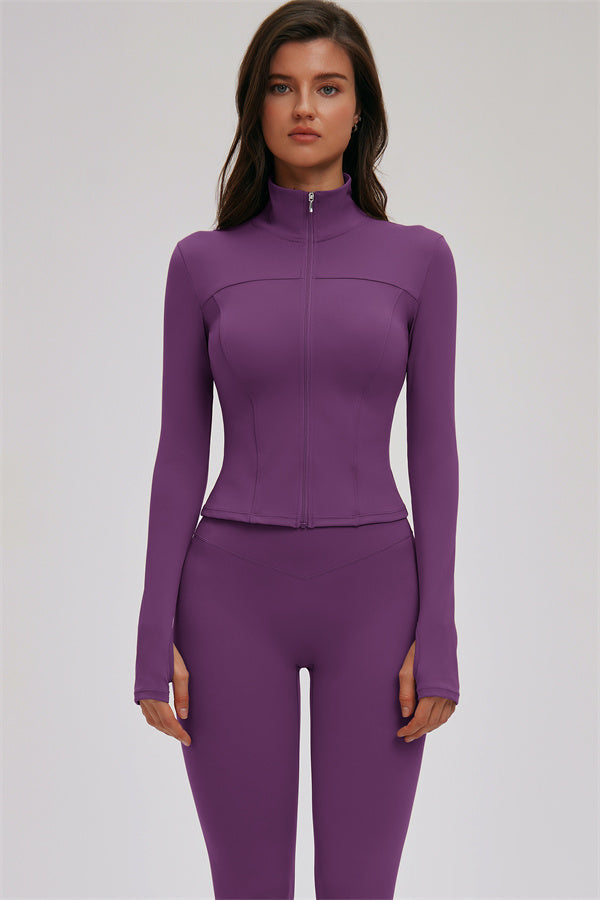 The Kinetic Zip Jacket Leggings 2-Piece Set - Glamourous Grace