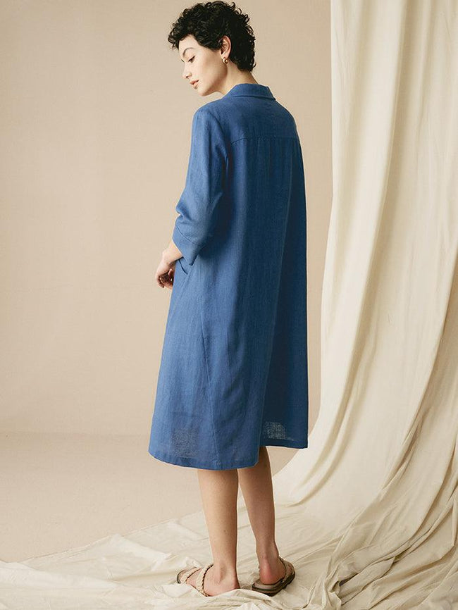 100% Linen Shirt Dress MADISON - Glamourous Grace