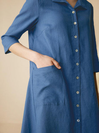 100% Linen Shirt Dress MADISON - Glamourous Grace