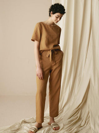 100% Linen Two-Piece Casual Linen Tracksuit COLLEEN - Glamourous Grace