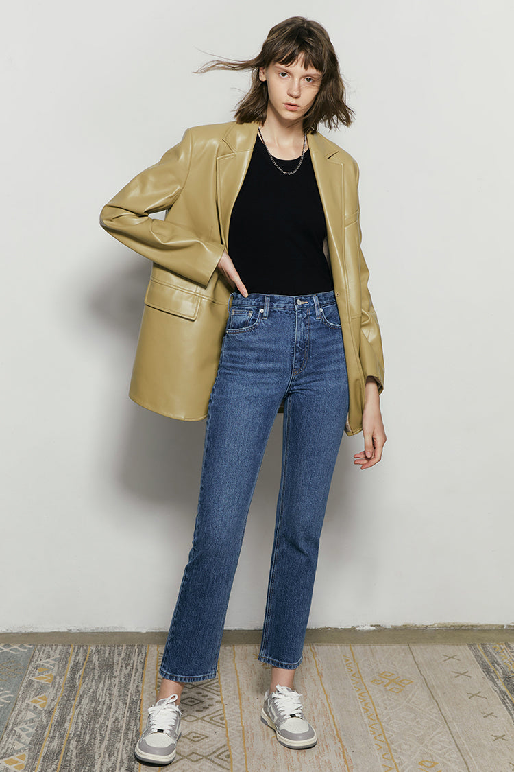 Activity Grrrl High Rise Kick Crop Jeans HJ017 - Glamourous Grace