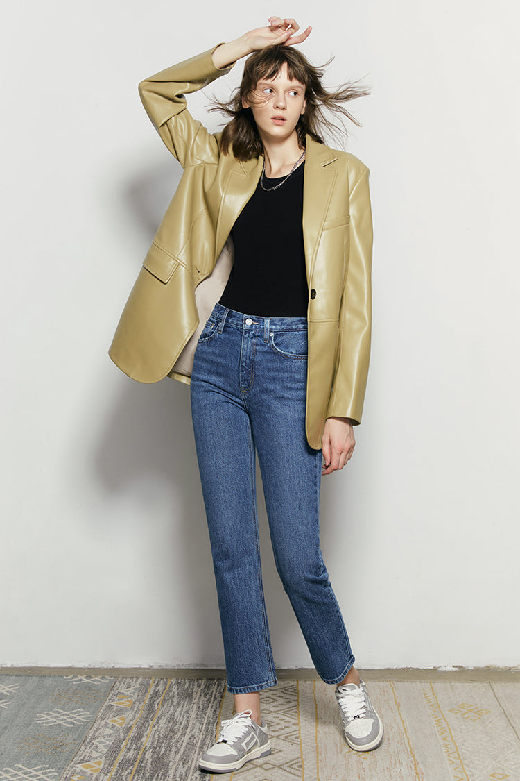 Activity Grrrl High Rise Kick Crop Jeans HJ017 - Glamourous Grace