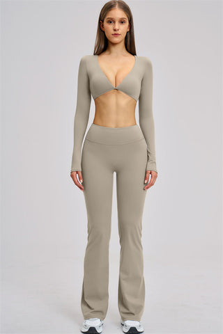 The Zestful Long Sleeve Crop Top