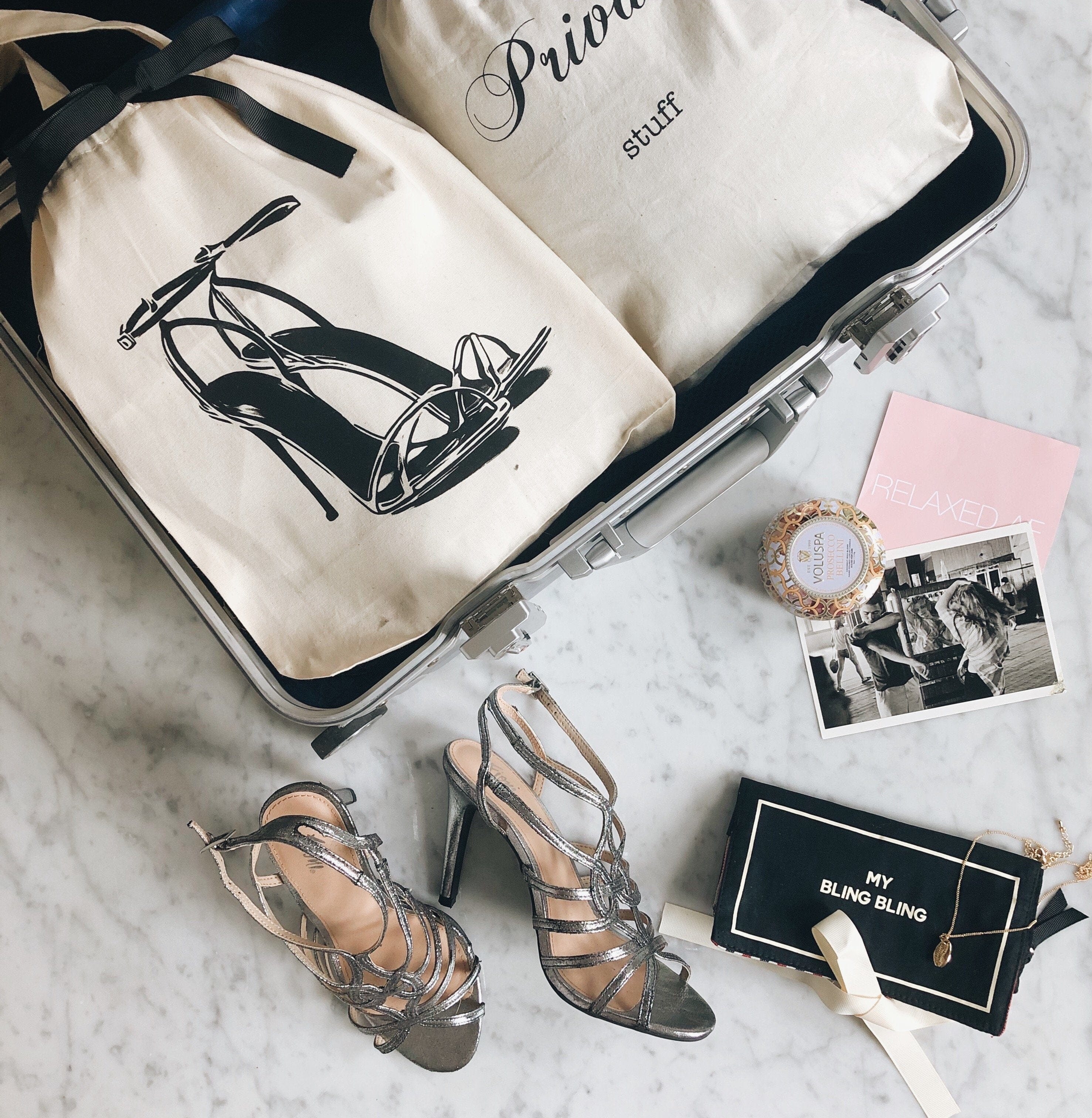High Heel Sandal Shoe Bag – Cream - Glamourous Grace