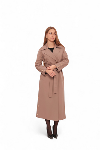Jackie Trench Coat in British Tan