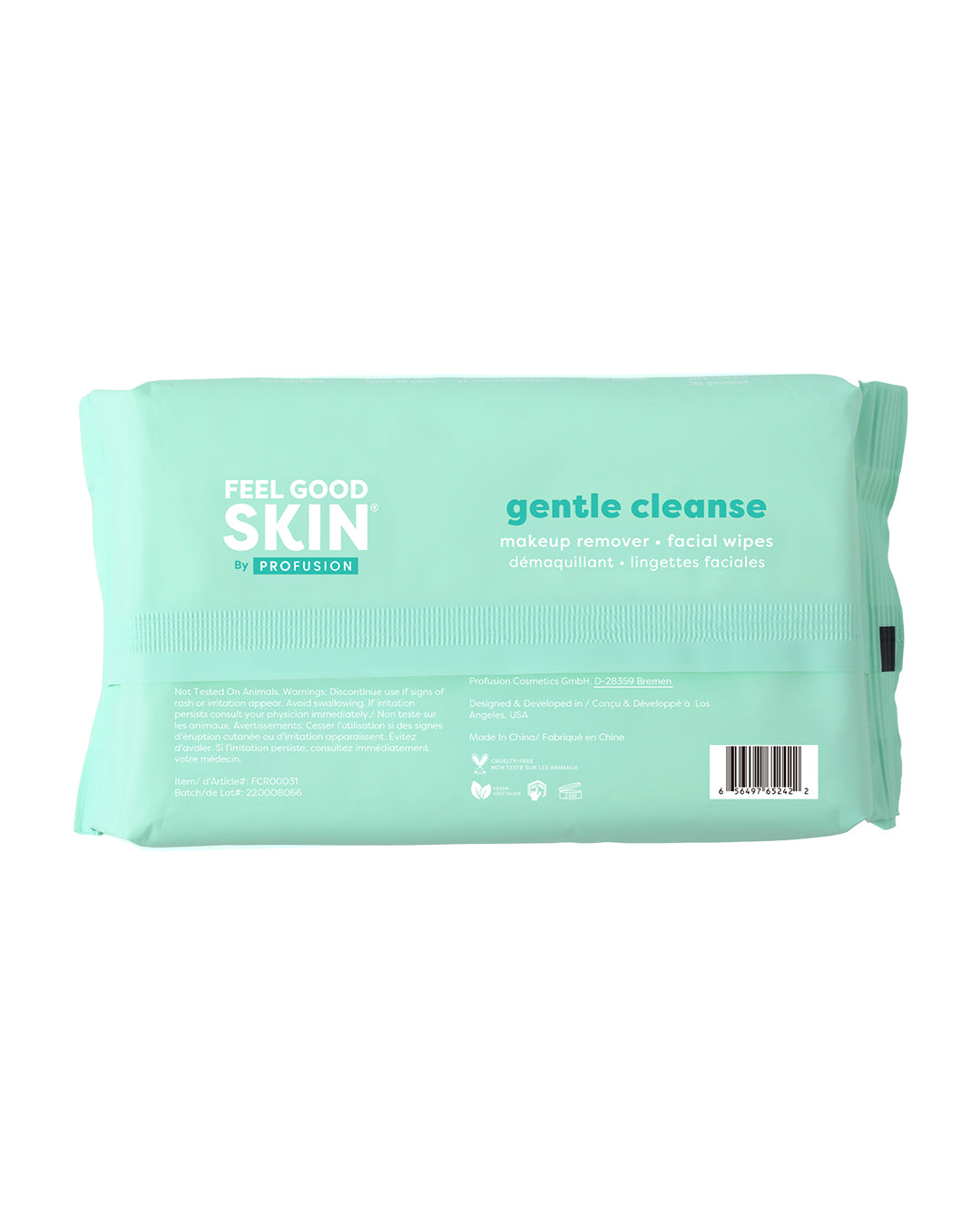 Feel Good Skin | Gentle Cleanse Makeup Remove Facial Wipes - 50 count - Glamourous Grace