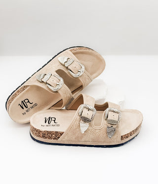 Morgana Western Sandal in Green - Glamourous Grace