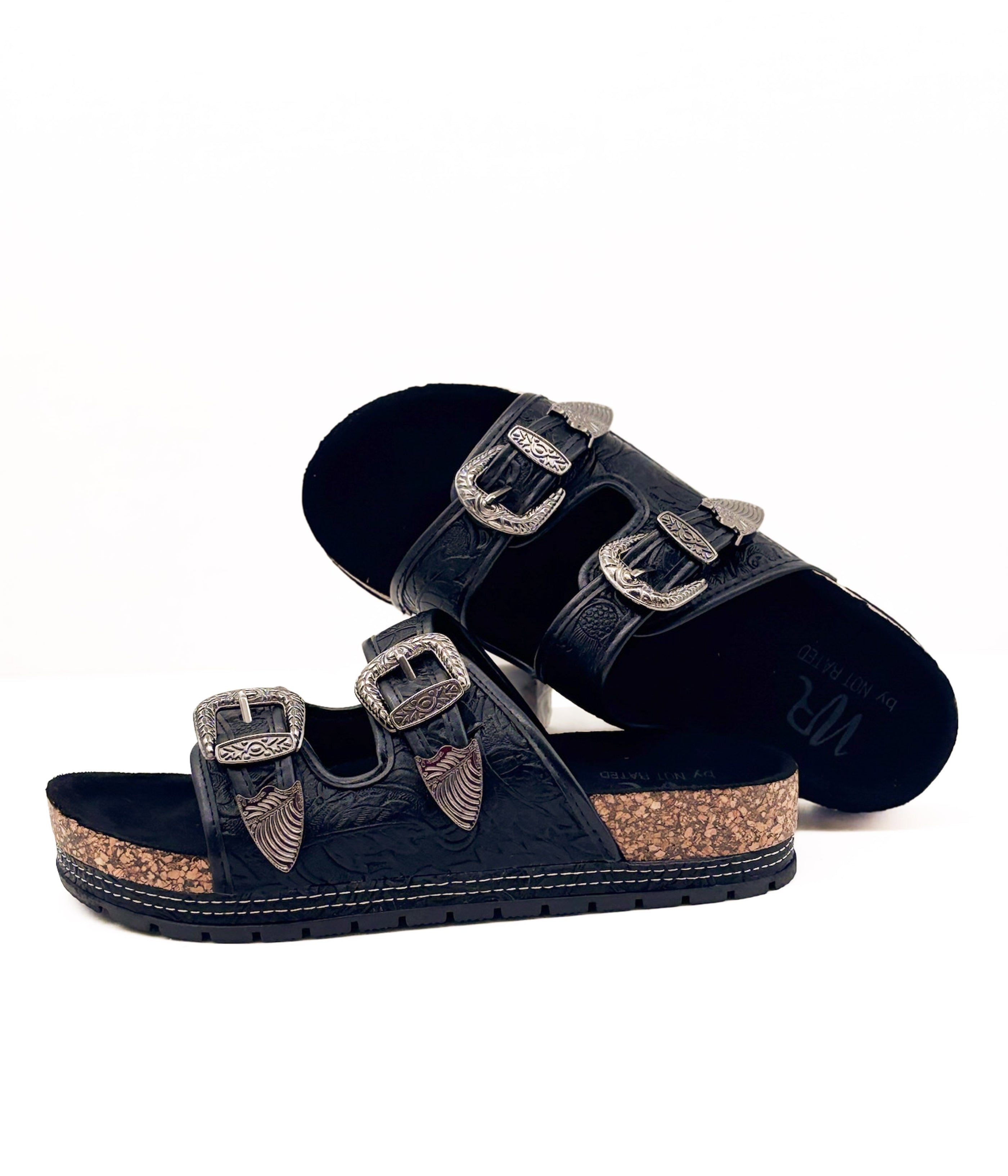 Morgana Western Sandal in Green - Glamourous Grace