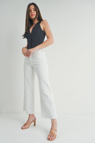 Bianca White Slim Wide Leg