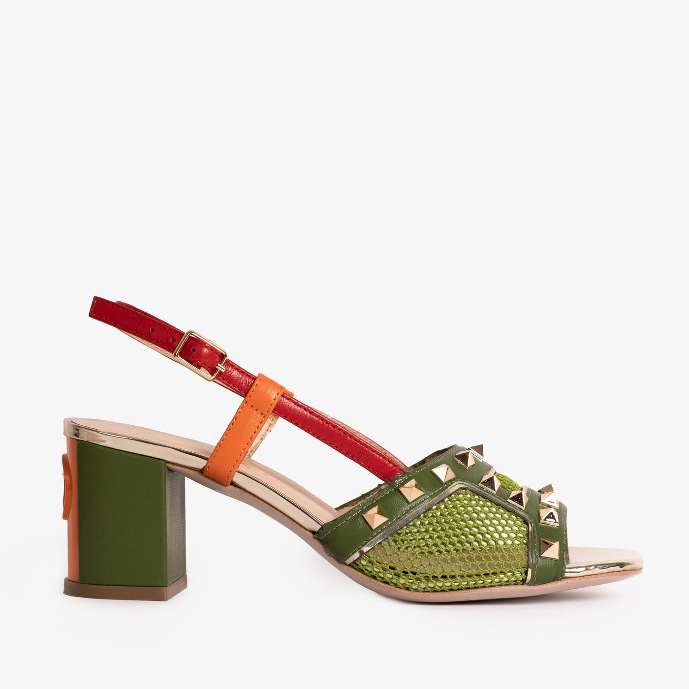 The Linea Green Leather Women Slingback Sandal - Glamourous Grace