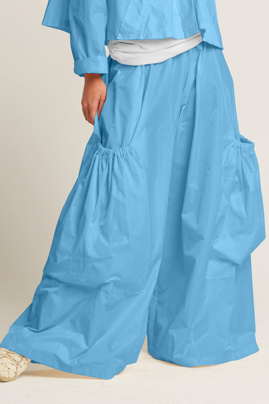 Nylon Big Pocket Pants - Marina - Glamourous Grace