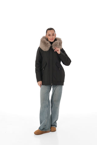 Genuine Polar Fox Trim Coat