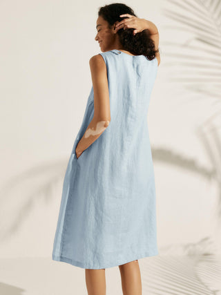 100% Linen Sleeveless Dress SIENNA - Glamourous Grace