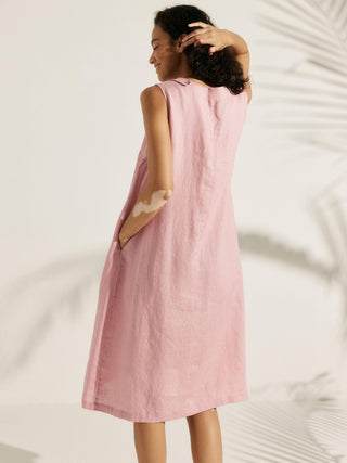 100% Linen Sleeveless Dress SIENNA - Glamourous Grace
