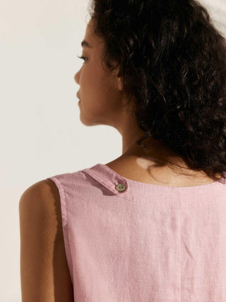 100% Linen Sleeveless Dress SIENNA - Glamourous Grace
