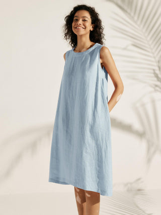 100% Linen Sleeveless Dress SIENNA - Glamourous Grace