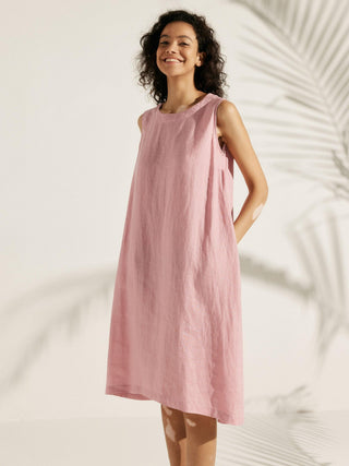 100% Linen Sleeveless Dress SIENNA - Glamourous Grace