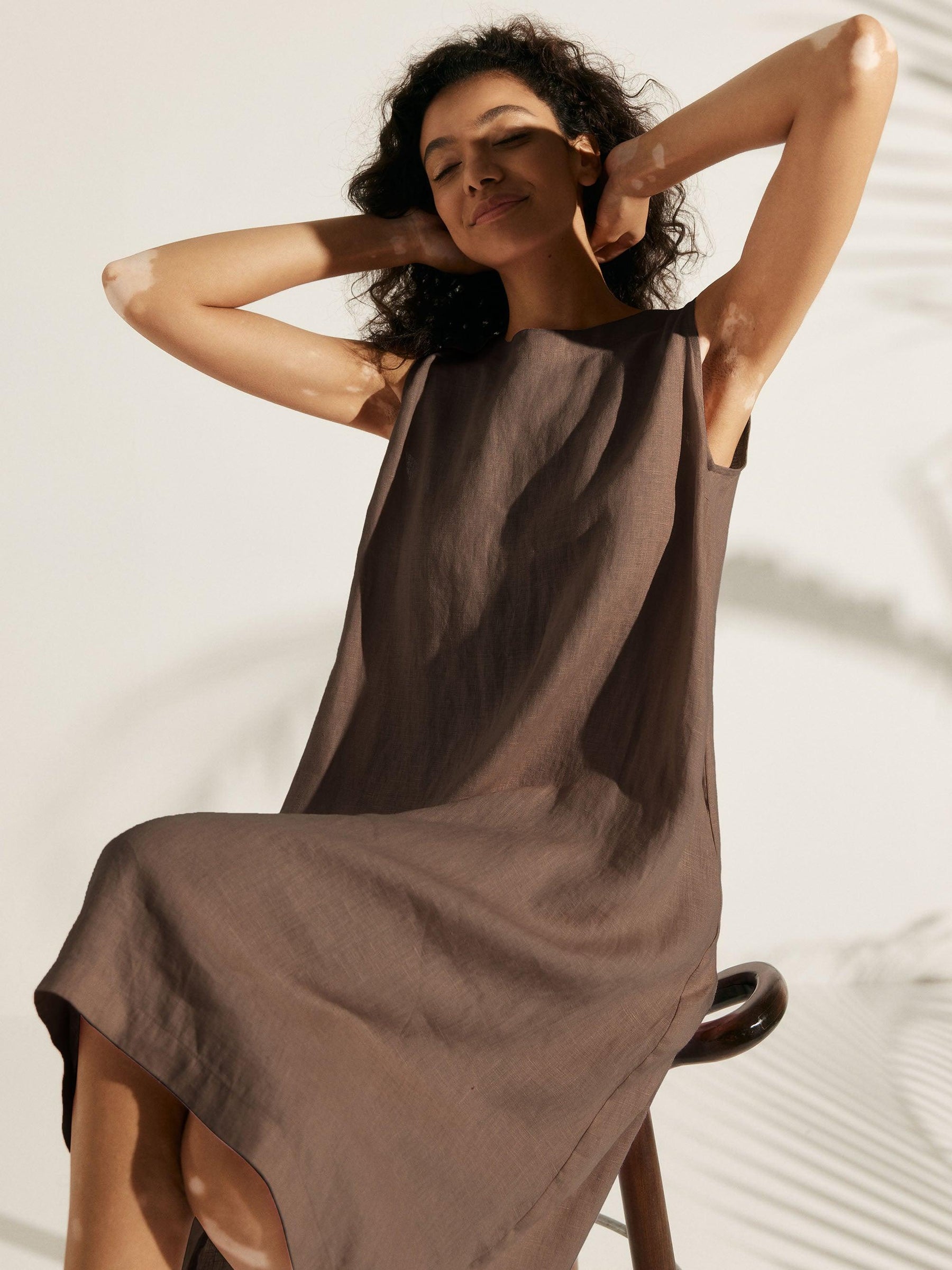 100% Linen Sleeveless Dress SIENNA - Glamourous Grace