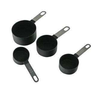 4pc Measuring Cup Set, Black