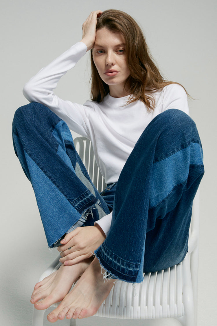 Shadow Split Wideleg Jeans HJ056 - Glamourous Grace