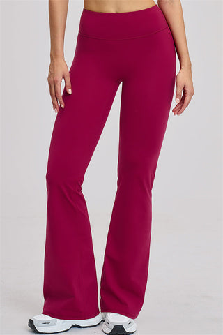 The Zestful Long Sleeve Crop Top Flared Leggings 2-Piece Set