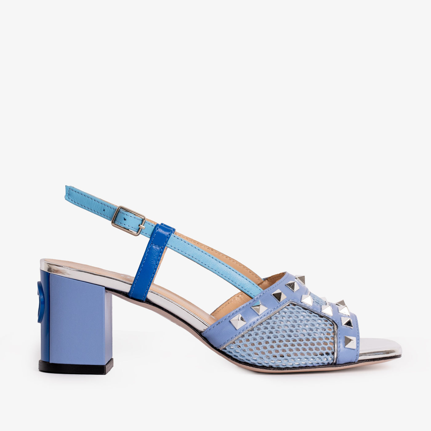 The Linea Blue Leather Women Slingback Sandal - Glamourous Grace