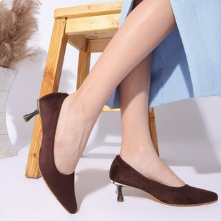 Truffle - Suede Pumps