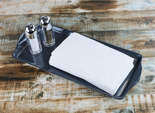Reston Lloyd Melamine Plastic Tidbit Tray, BPA-Free, Food Safe, Multipurpose Platter  Serving Tray, Bathroom/Table Organizer,  Charcoal