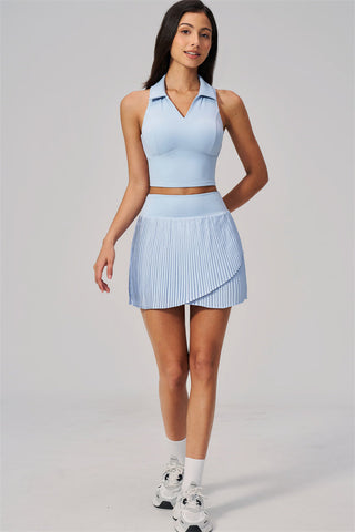 The Ziv Polo Crop Top Tennis Dress 2-Piece Set