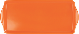 Reston Lloyd Melamine Plastic Tidbit Tray, BPA-Free, Food Safe, Multipurpose Platter  Serving Tray, Bathroom/Table Organizer,  Orange